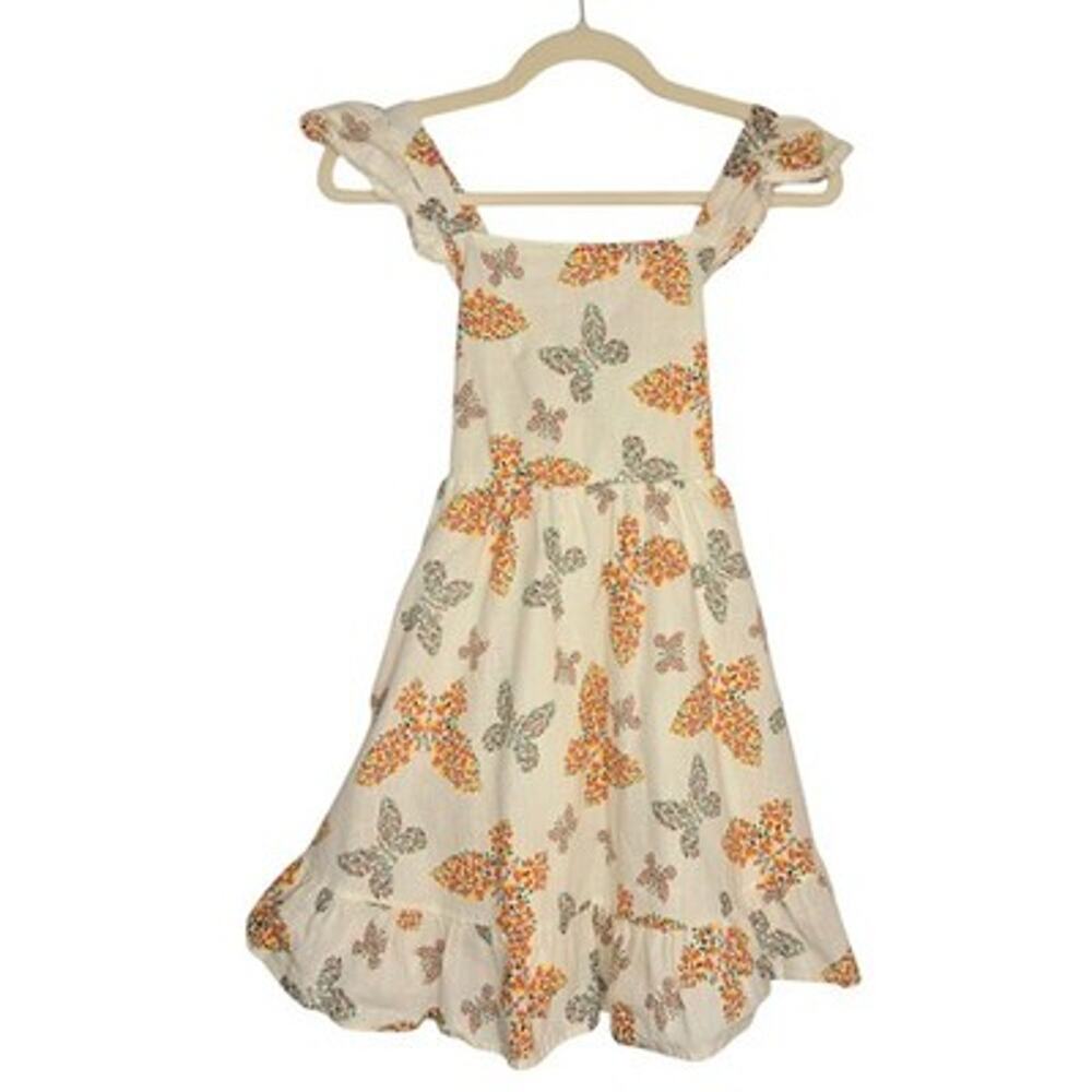 Haute Hippie Girls Sundress Size 12 Fairy Butterfly Print Ruffle Hem Whimsical